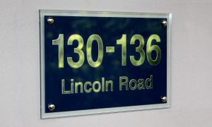 Polished Glass Address Plaque