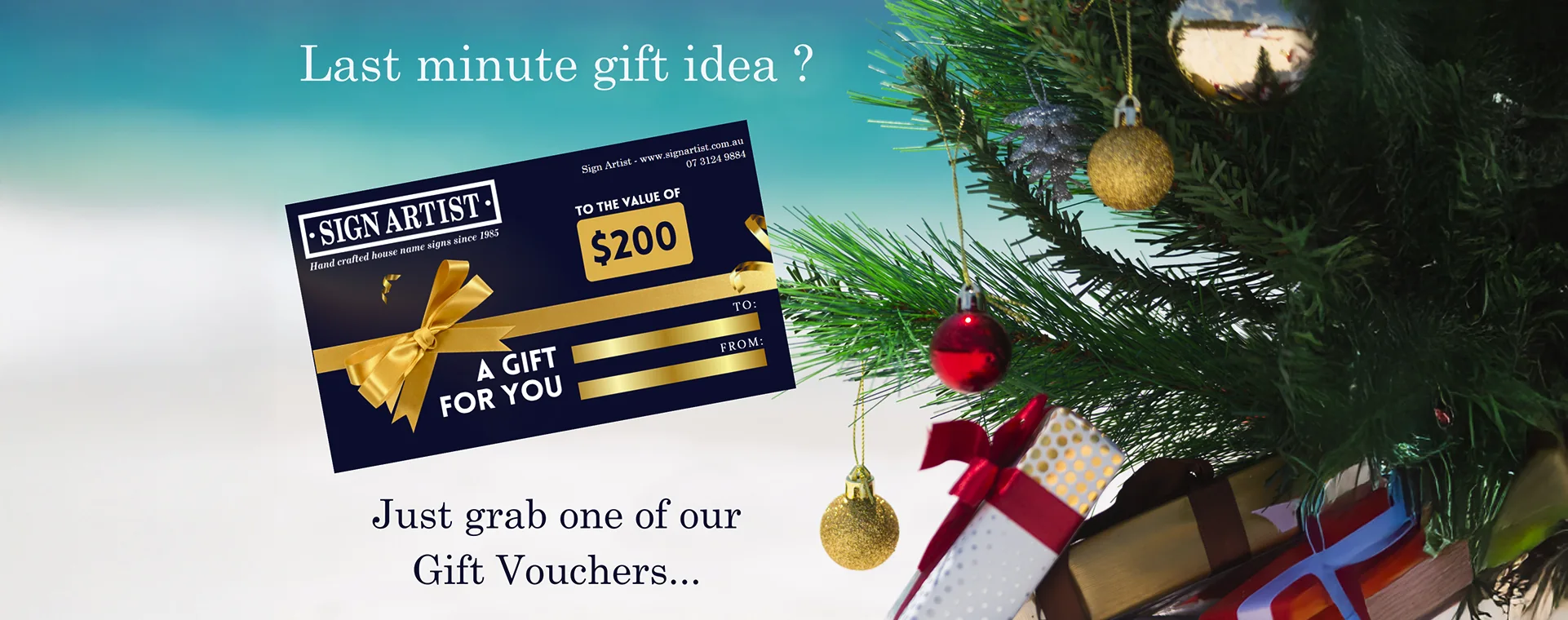 Sign Artist gift voucher – the perfect last-minute gift idea for Australian homes