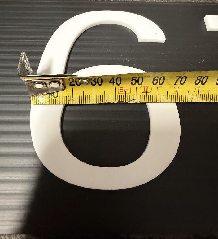 95mm white easy stick numbers - Image 2