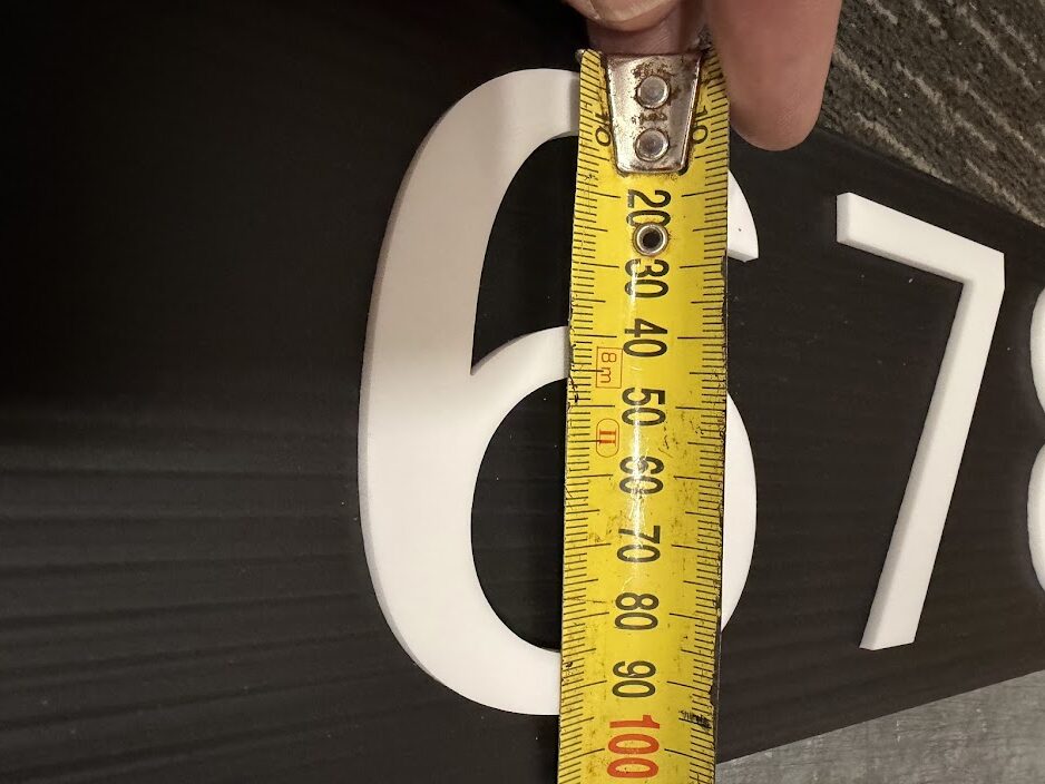 95mm white easy stick numbers - Image 3